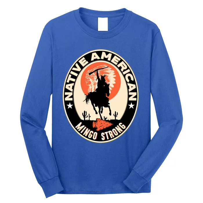 Mingo Tribe Native American Indian Pride Art Deco Gift Long Sleeve Shirt