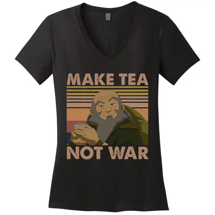 Make Tea Not Wash Iroh Women's V-Neck T-Shirt