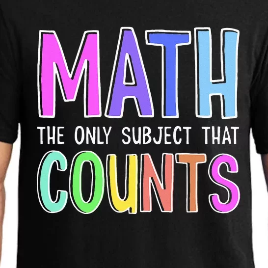 Math The Only Subject That Counts Happy 100 Days Of School Pajama Set