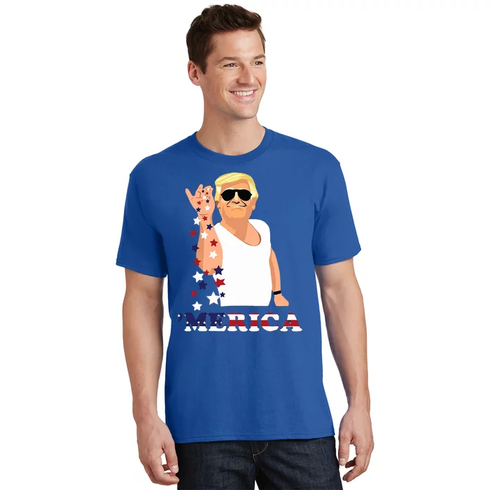 Merica Trump Outfits Don Drunk Donald Drunk 4th Of July Gift T-Shirt