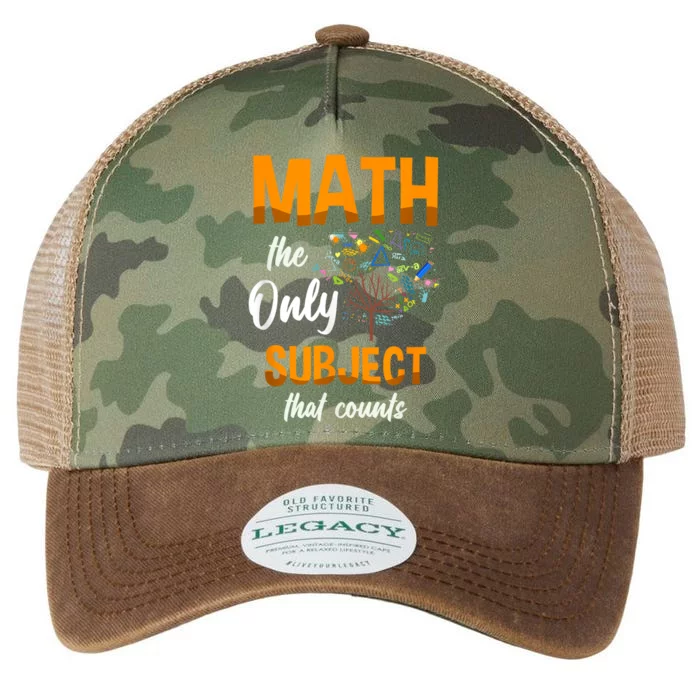 Math The Only Subject That Counts Mathematician Subject Legacy Tie Dye Trucker Hat