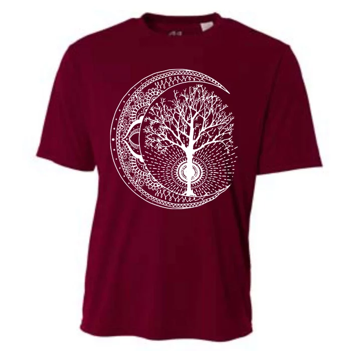 Mandala Tree Of Life Tattoo Style Cooling Performance Crew T-Shirt