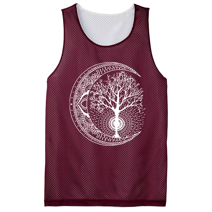 Mandala Tree Of Life Tattoo Style Mesh Reversible Basketball Jersey Tank