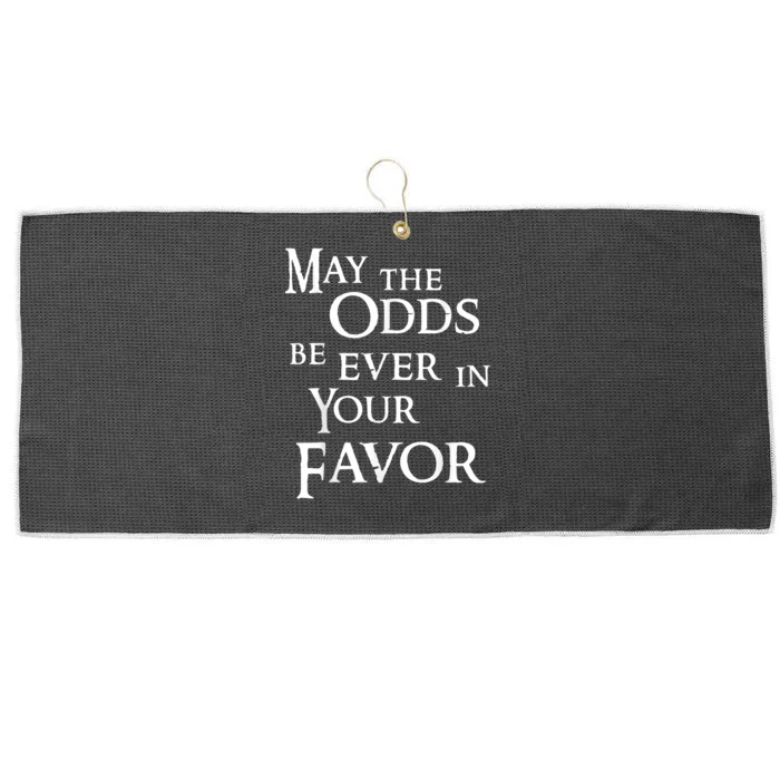 May The Odds Be Ever In Your Favor Large Microfiber Waffle Golf Towel