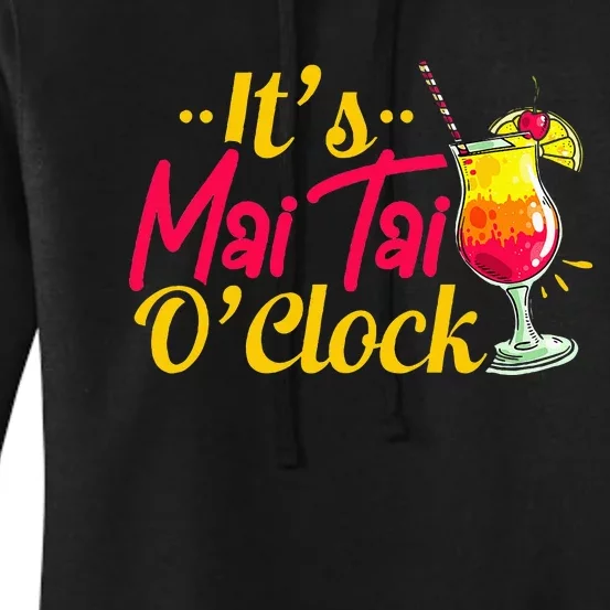 Mai Tai Oclock Tiki Bartender Cocktail Alcohol Women's Pullover Hoodie