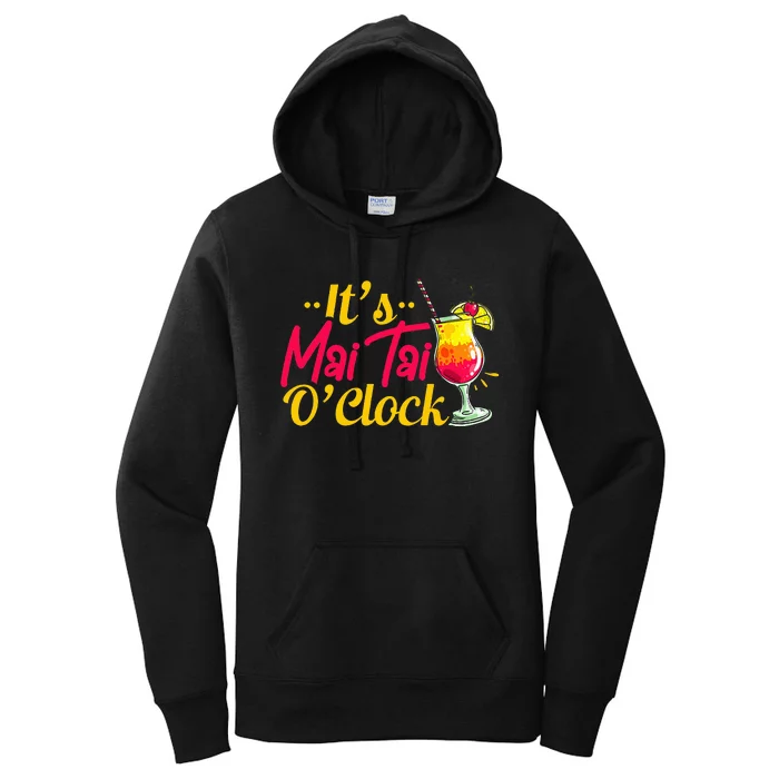 Mai Tai Oclock Tiki Bartender Cocktail Alcohol Women's Pullover Hoodie