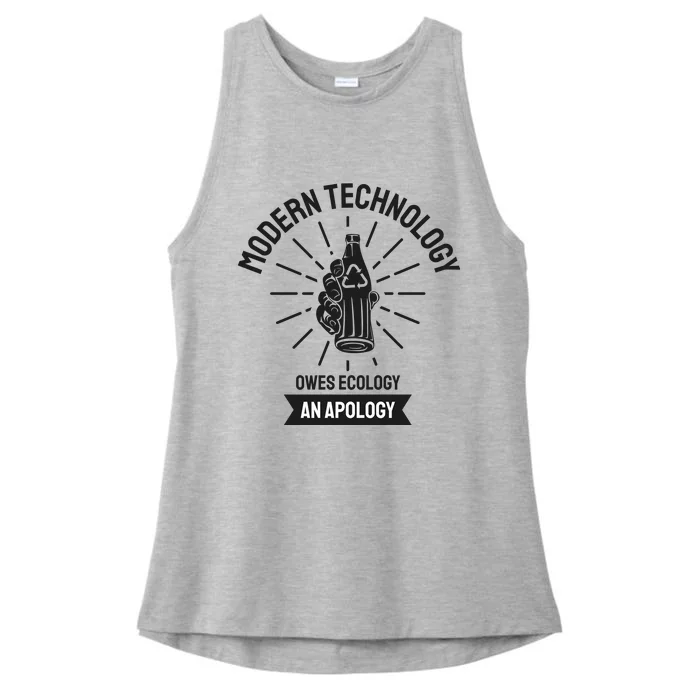 Modern Technology Owes Ecology An Apology Ladies Tri-Blend Wicking Tank