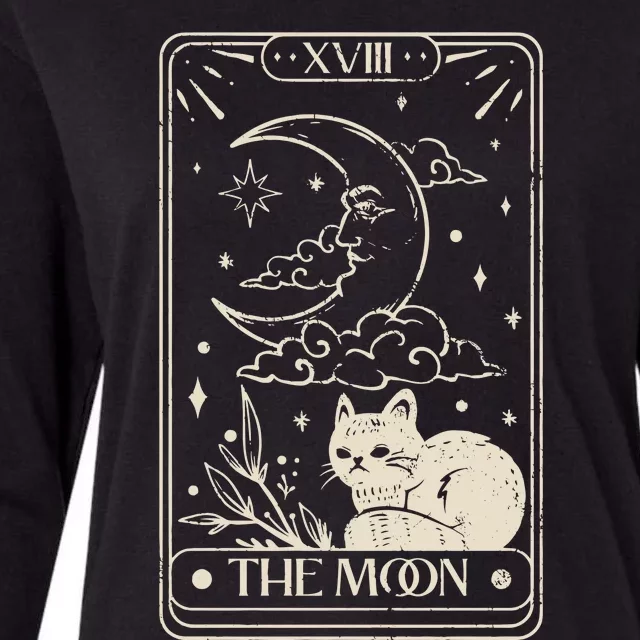 Moon Tarot Oversized Mystical Womens Cotton Relaxed Long Sleeve T-Shirt