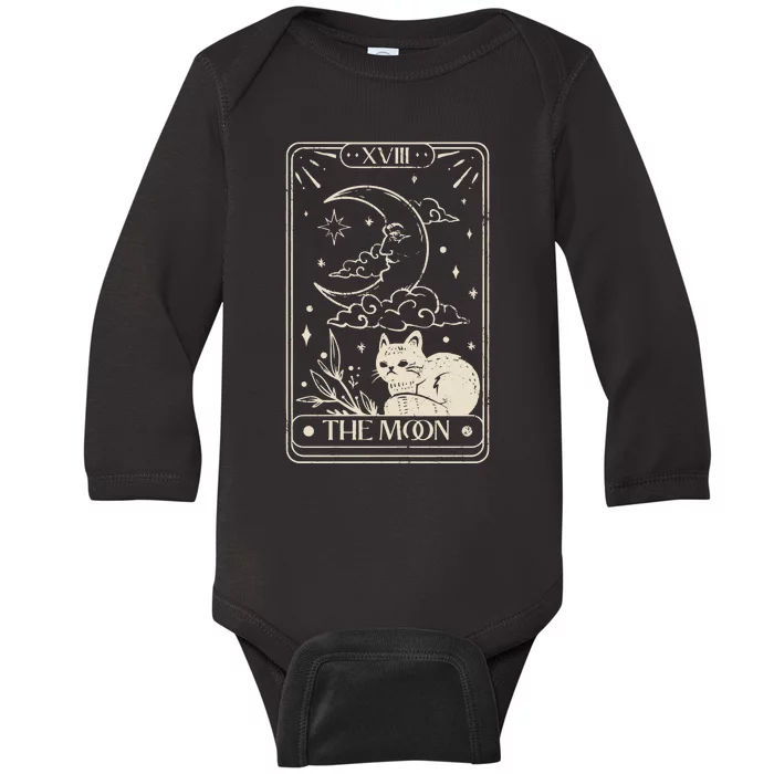 Moon Tarot Oversized Mystical Baby Long Sleeve Bodysuit