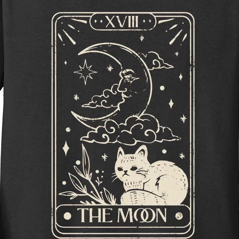 Moon Tarot Oversized Mystical Kids Long Sleeve Shirt