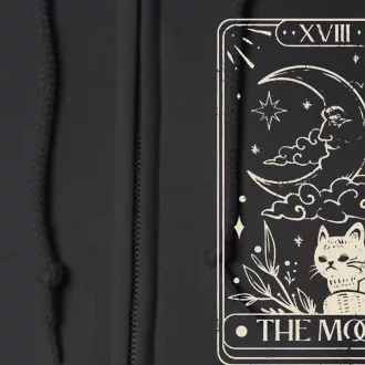 Moon Tarot Oversized Mystical Full Zip Hoodie