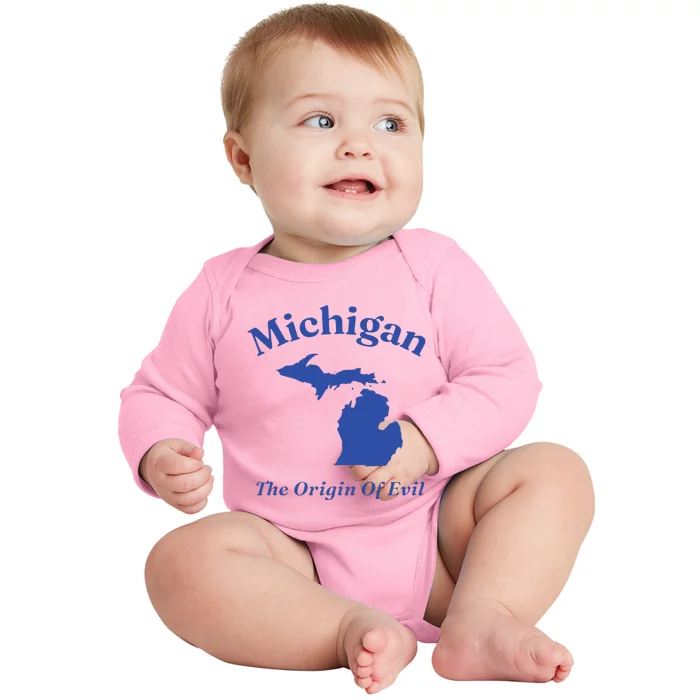 Michigan The Origin Of Evil Baby Long Sleeve Bodysuit