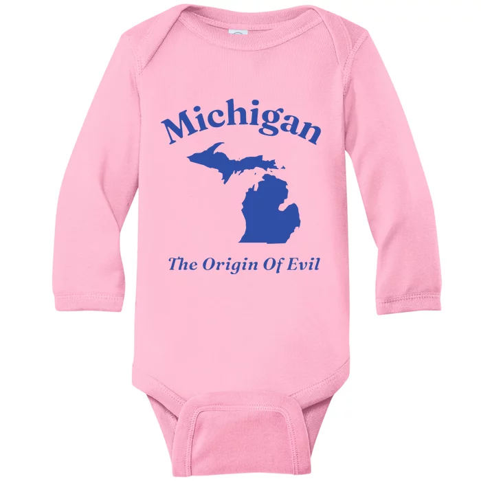 Michigan The Origin Of Evil Baby Long Sleeve Bodysuit