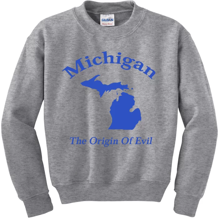 Michigan The Origin Of Evil Kids Sweatshirt