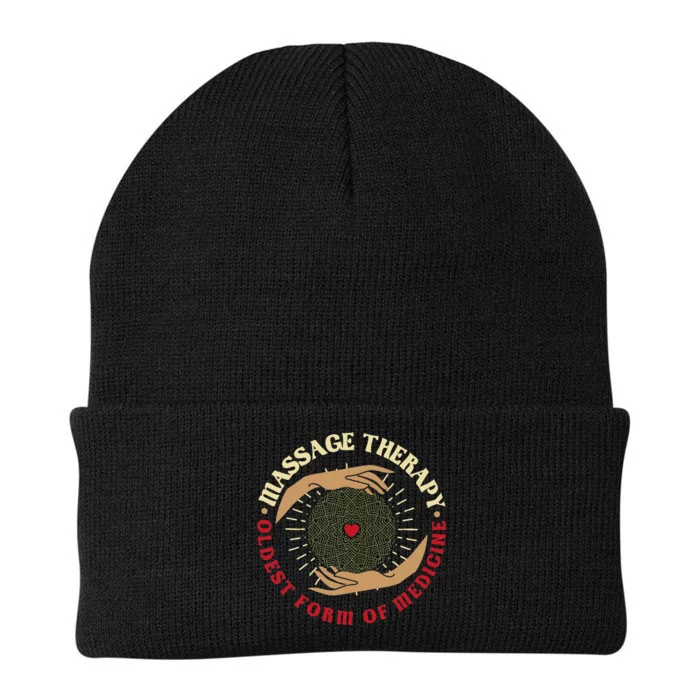 Massage Therapy Oldest Form Of Medicine Massage Therapist Knit Cap Winter Beanie