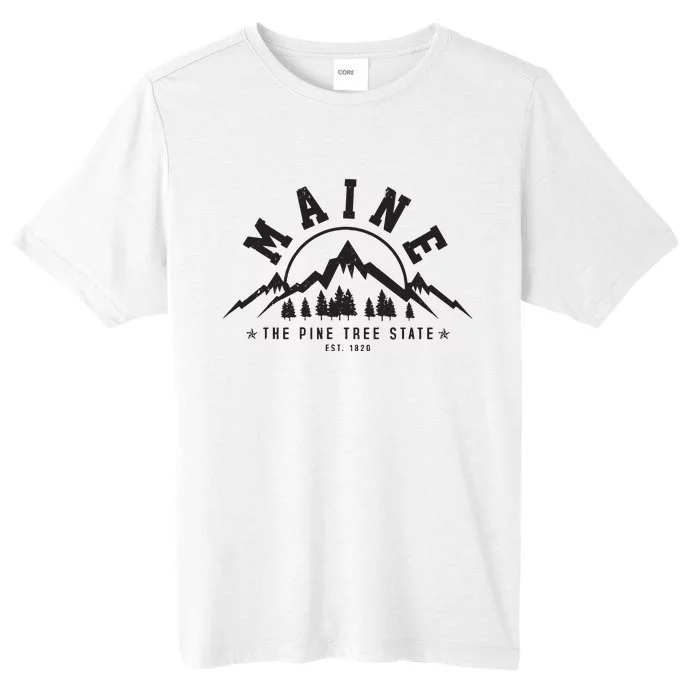 Maine The Pine Tree State Est 1820 Vintage Mountains Gift ChromaSoft Performance T-Shirt