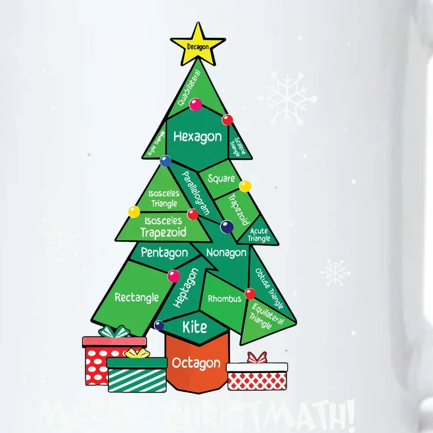 Math Teacher Polygon Christmas Tree Geometry Merry Christmas Black Color Changing Mug