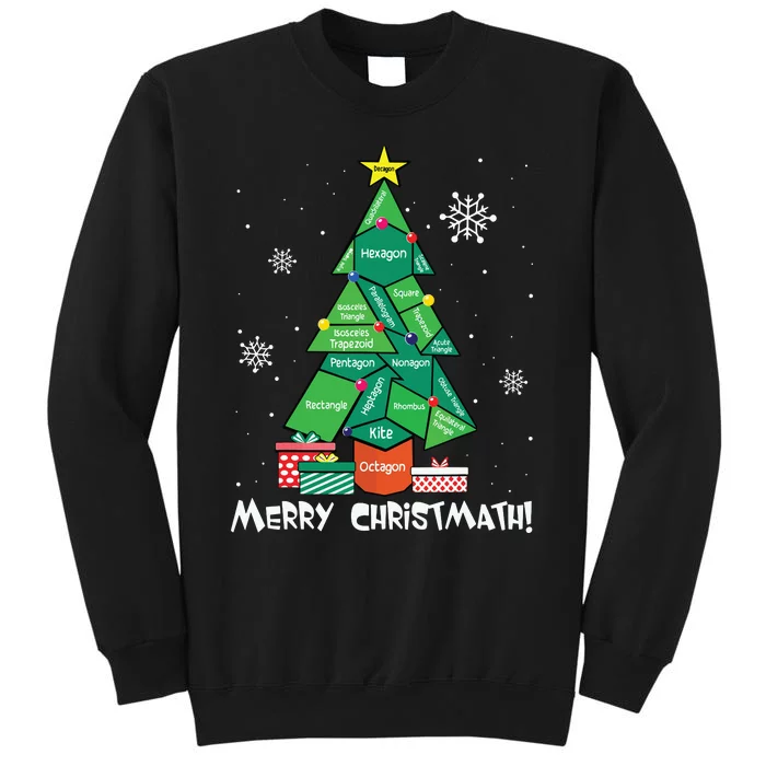 Math Teacher Polygon Christmas Tree Geometry Merry Christmas Sweatshirt