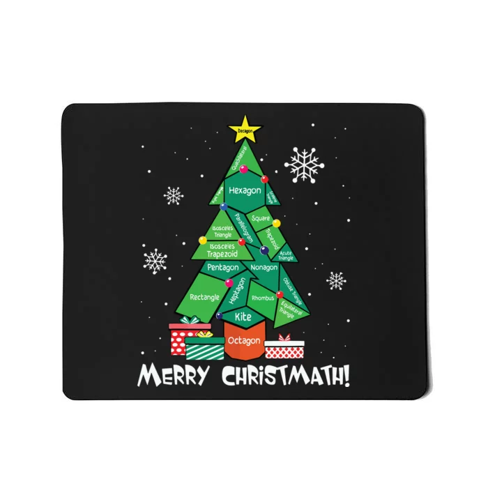 Math Teacher Polygon Christmas Tree Geometry Merry Christmas Mousepad