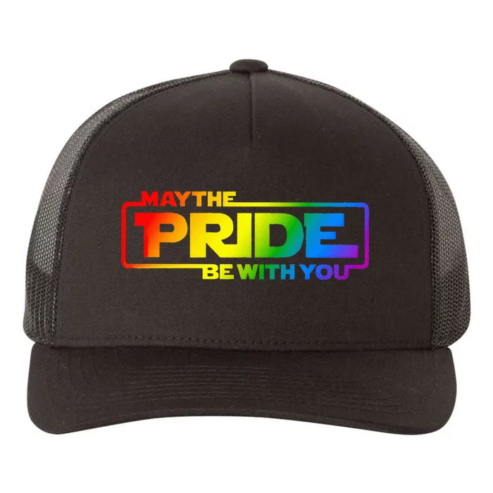 May The Pride Be With You Rainbow Lgbt Gay Yupoong Adult 5-Panel Trucker Hat