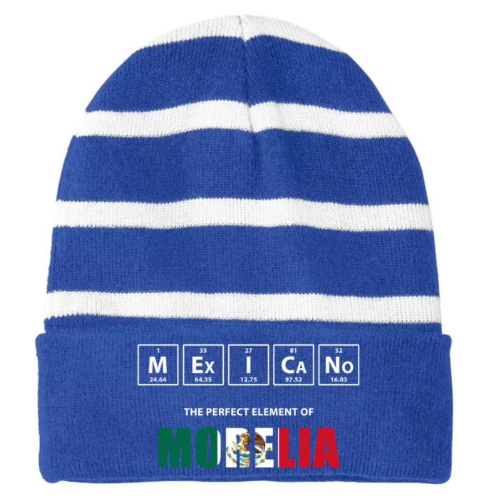 Mexicano The Perfect Elet Of Morelia Mexico Gift Striped Beanie with Solid Band