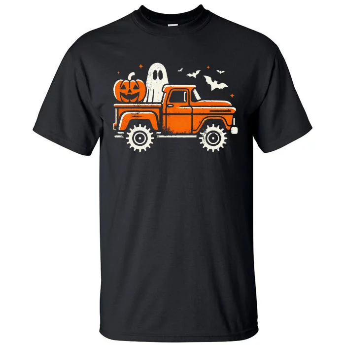 Monster Truck Pumpkin Ghost Halloween Gift Tall T-Shirt