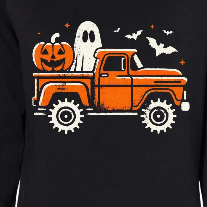 Monster Truck Pumpkin Ghost Halloween Gift Womens California Wash Sweatshirt