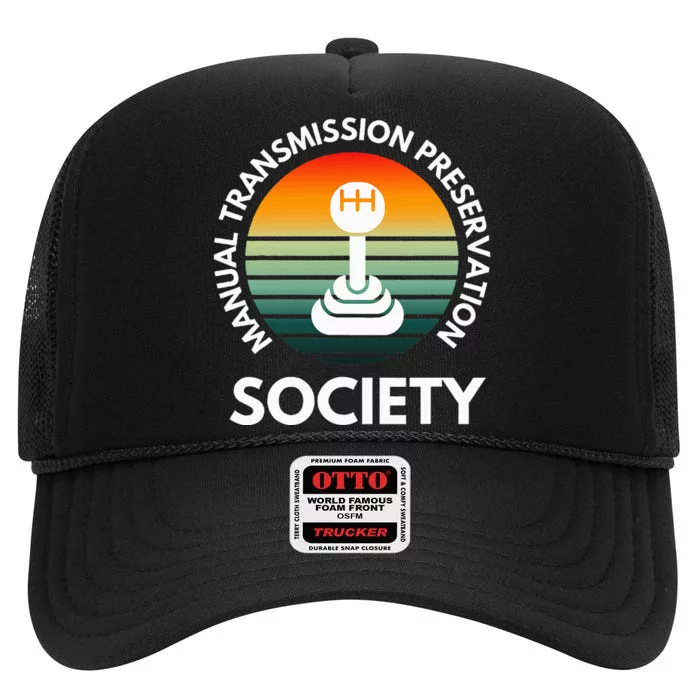 Manual Transmission Preservation Society Gearbox Mechanical High Crown Mesh Trucker Hat