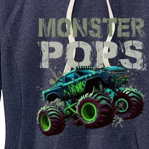 Monster Truck Pops Family Matching Monster Truck Lovers Women's Fleece Hoodie