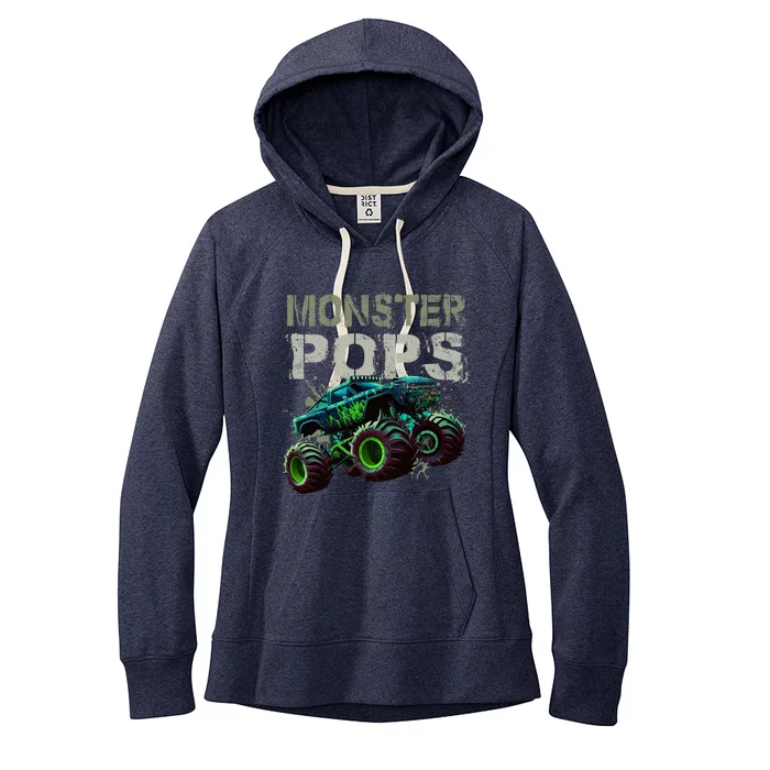 Monster Truck Pops Family Matching Monster Truck Lovers Women's Fleece Hoodie