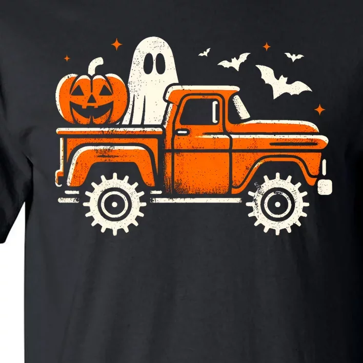 Monster Truck Pumpkin Ghost Halloween Tall T-Shirt