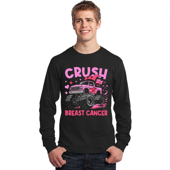 Monster Truck P.Ink Breast Cancer Awareness Gift Tall Long Sleeve T-Shirt