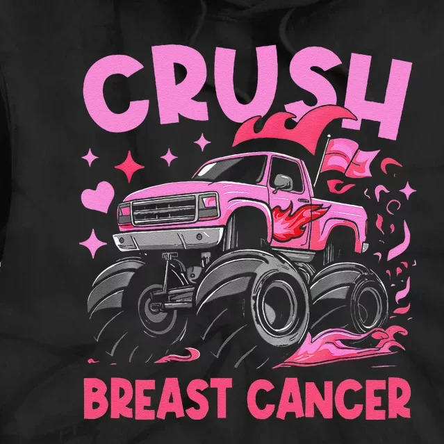 Monster Truck P.Ink Breast Cancer Awareness Gift Tie Dye Hoodie