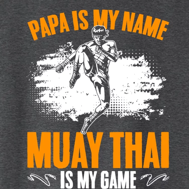 Muay Thai Papa Thailand Mma Thai Boxing Muay Thai Dad Gift Women's Crop Top Tee