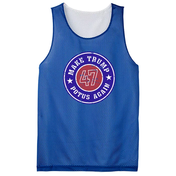 Make Trump Potus Again 2024 Mesh Reversible Basketball Jersey Tank