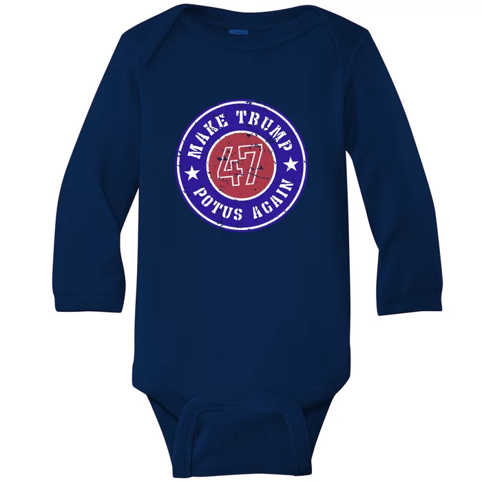 Make Trump Potus Again 2024 Baby Long Sleeve Bodysuit