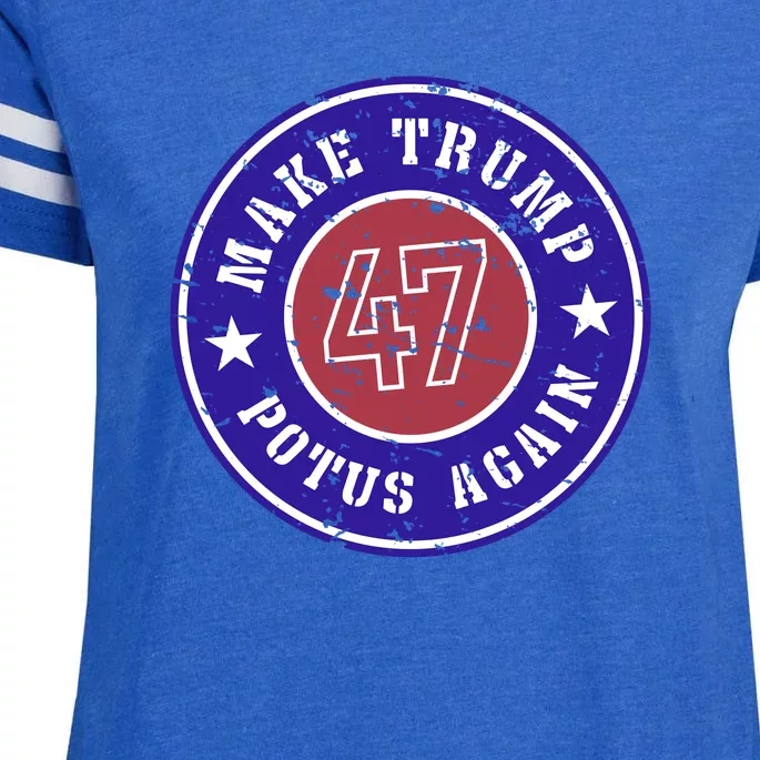 Make Trump Potus Again 2024 Enza Ladies Jersey Football T-Shirt