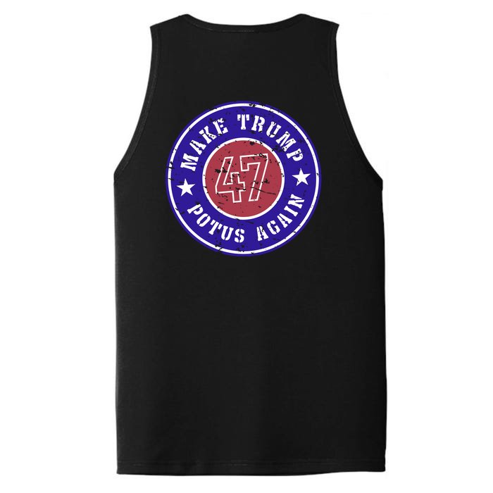 Make Trump Potus Again 47 Back And Front Front & Back Performance Tank