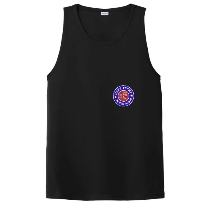 Make Trump Potus Again 47 Back And Front Front & Back Performance Tank