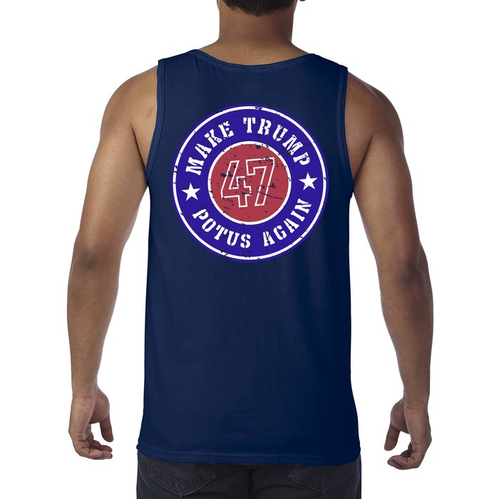 Make Trump Potus Again 47 Back And Front Front & Back Tank Top