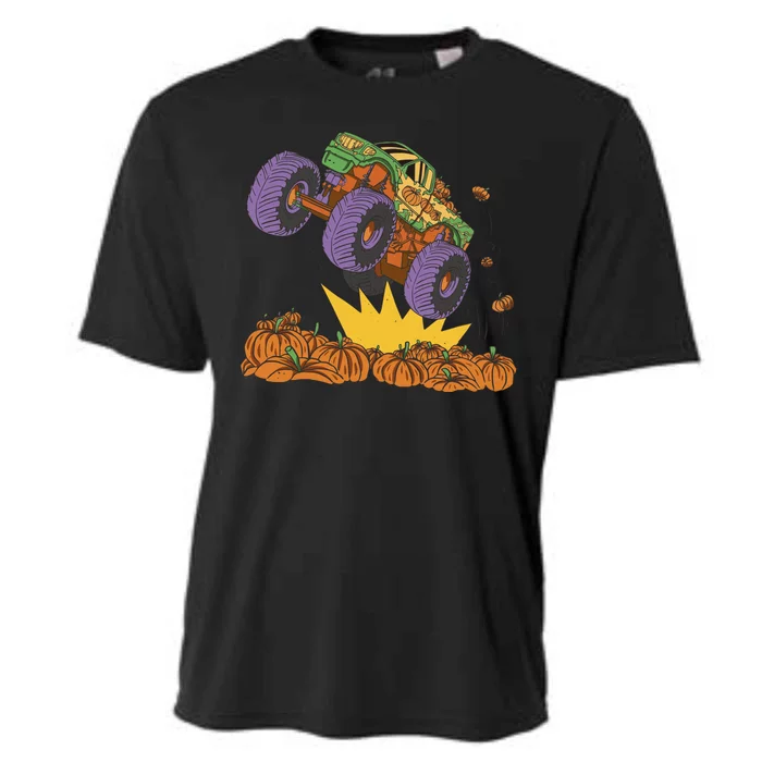 Monster Truck Pumpkin Patch Cooling Performance Crew T-Shirt