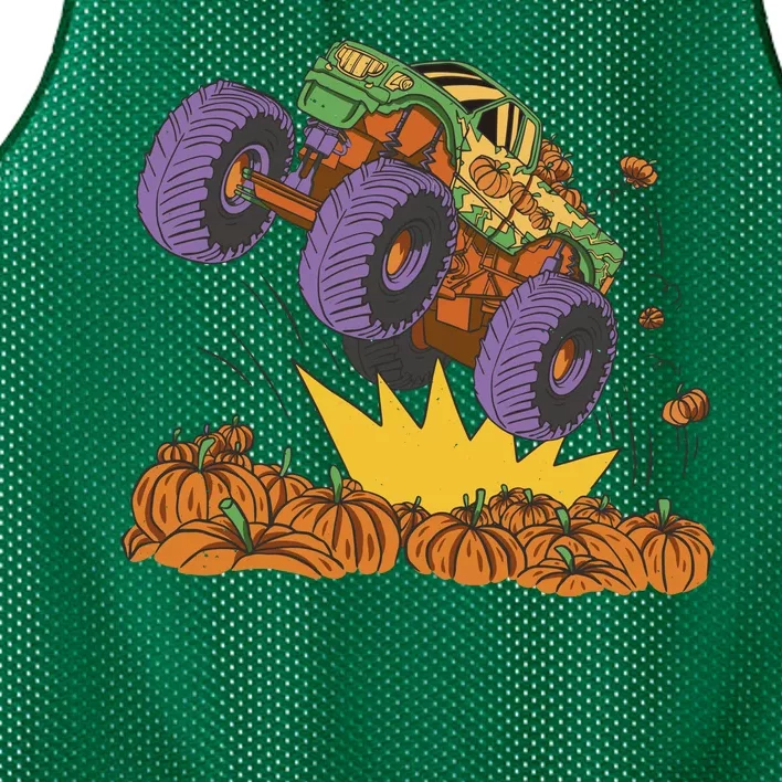 Monster Truck Pumpkin Patch Mesh Reversible Basketball Jersey Tank