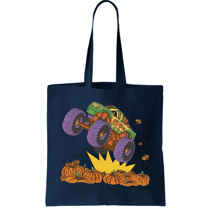 Monster Truck Pumpkin Patch Tote Bag