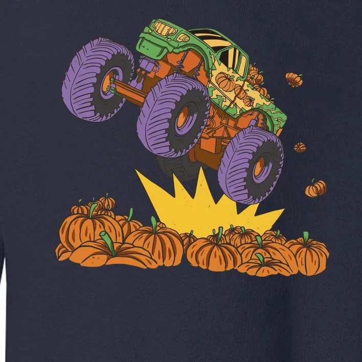 Monster Truck Pumpkin Patch Toddler Sweatshirt