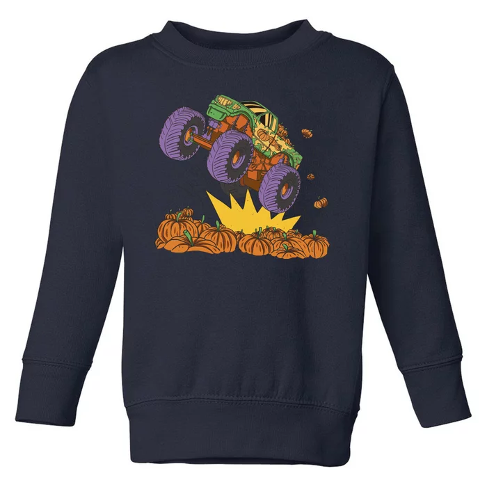 Monster Truck Pumpkin Patch Toddler Sweatshirt