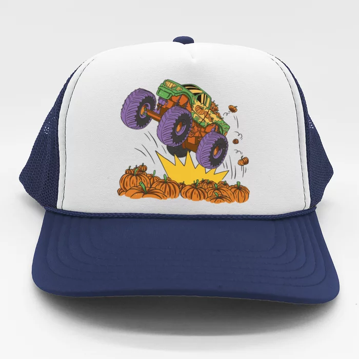 Monster Truck Pumpkin Patch Trucker Hat