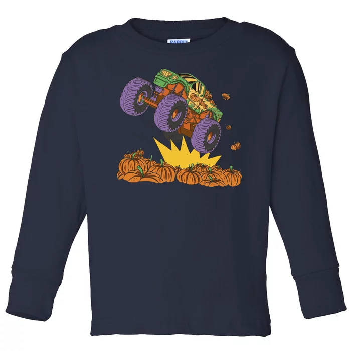 Monster Truck Pumpkin Patch Toddler Long Sleeve Shirt