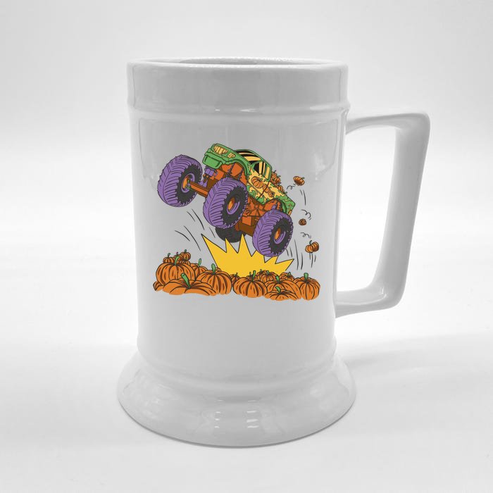 Monster Truck Pumpkin Patch Front & Back Beer Stein