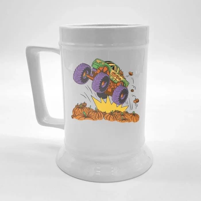 Monster Truck Pumpkin Patch Front & Back Beer Stein