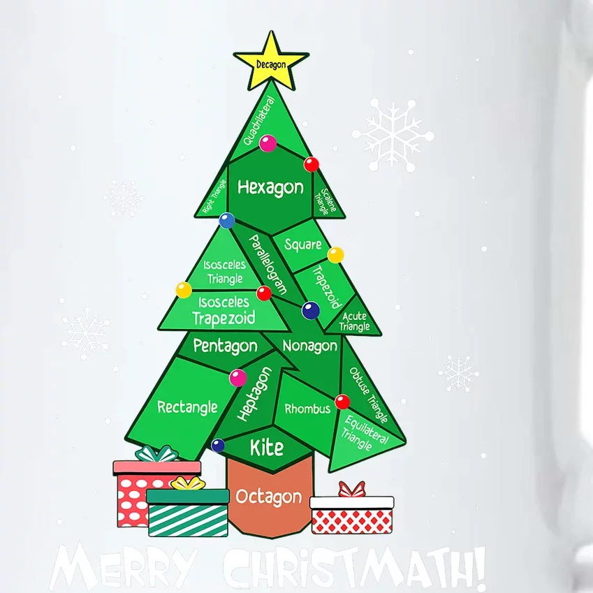 Math Teacher Polygon Christmas Tree Geometry Merry Christmas Black Color Changing Mug